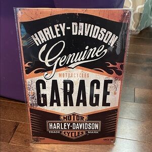 Harley-Davidson by Motorcycles Sign Orange and Black metal sign ⭐️ 2 for 15⭐️